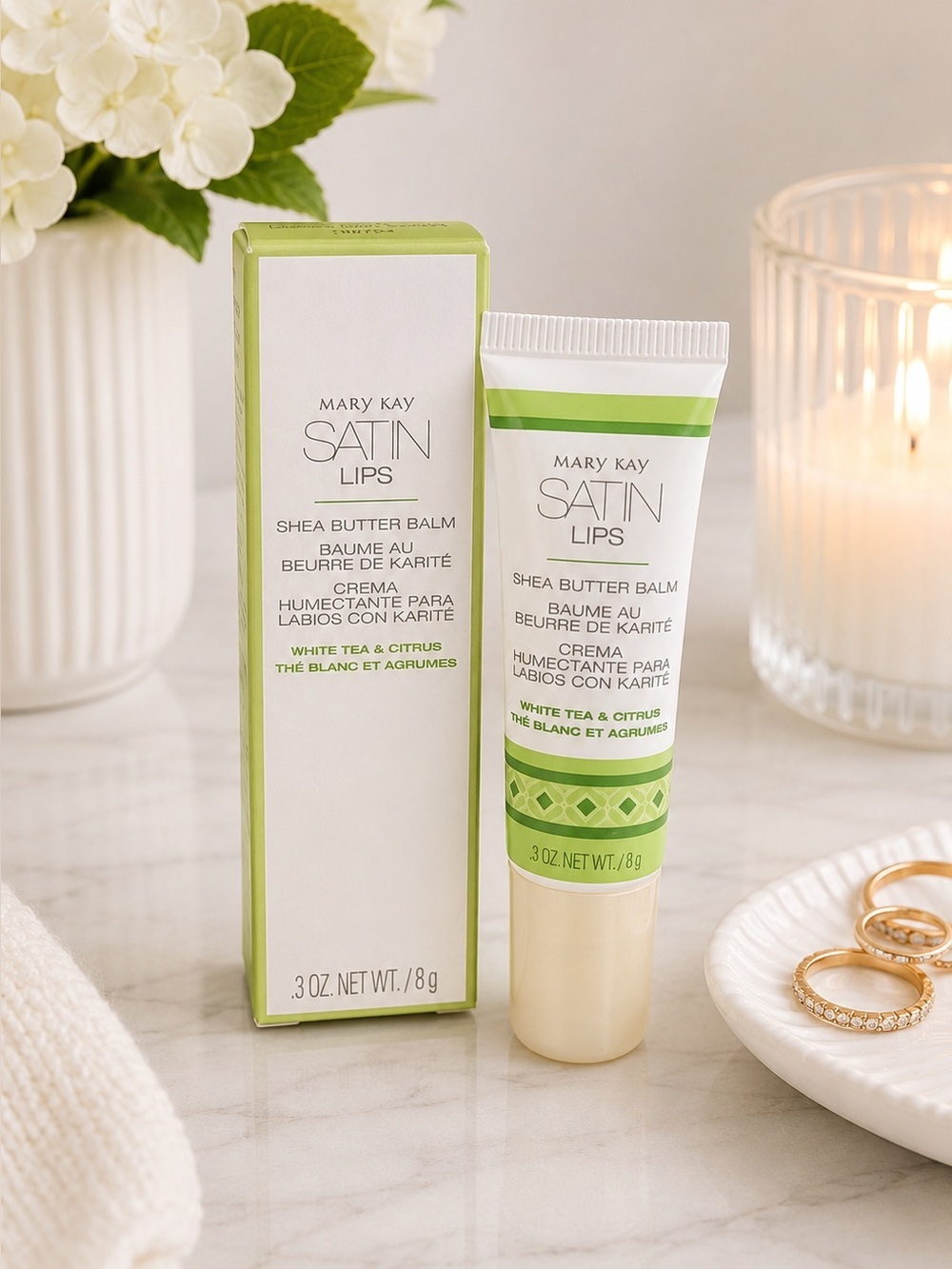 Mary Kay Satin Lips Shea Butter Balm White Tea & Citrus Hydrating Lip Treatment